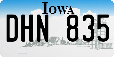 IA license plate DHN835