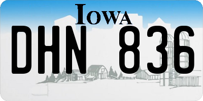 IA license plate DHN836