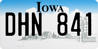 IA license plate DHN841