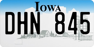 IA license plate DHN845