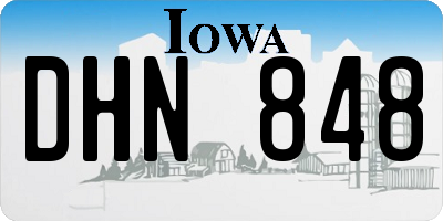 IA license plate DHN848