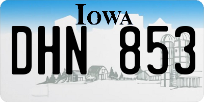 IA license plate DHN853