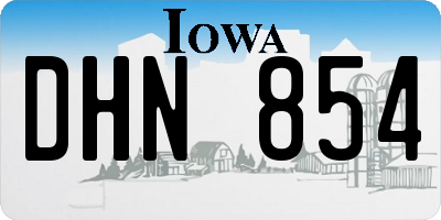 IA license plate DHN854