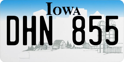 IA license plate DHN855