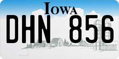 IA license plate DHN856