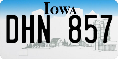 IA license plate DHN857