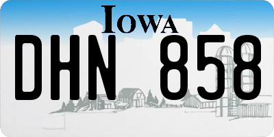 IA license plate DHN858