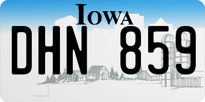 IA license plate DHN859