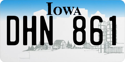 IA license plate DHN861