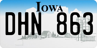 IA license plate DHN863