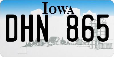 IA license plate DHN865