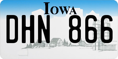 IA license plate DHN866