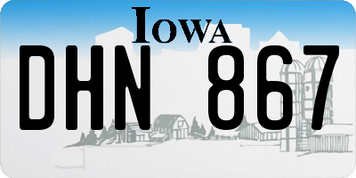 IA license plate DHN867