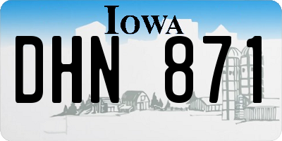 IA license plate DHN871