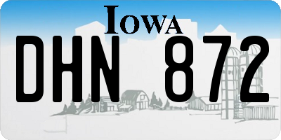 IA license plate DHN872