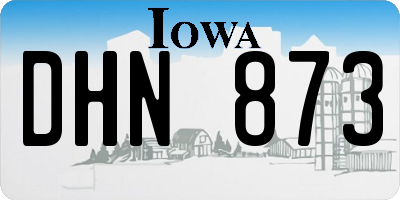 IA license plate DHN873