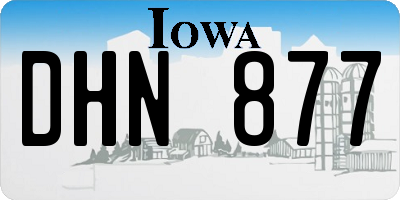 IA license plate DHN877