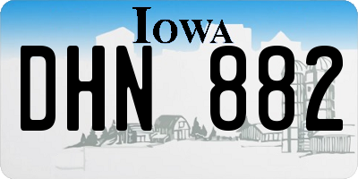 IA license plate DHN882