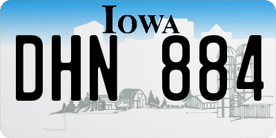 IA license plate DHN884