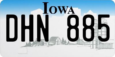 IA license plate DHN885