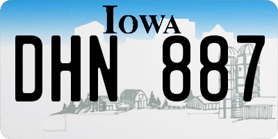 IA license plate DHN887