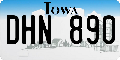 IA license plate DHN890