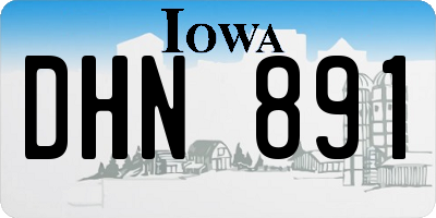 IA license plate DHN891