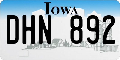 IA license plate DHN892