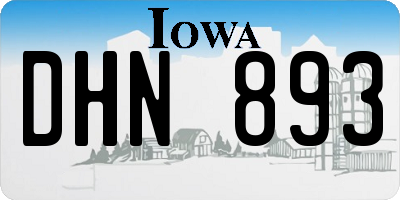 IA license plate DHN893