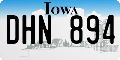 IA license plate DHN894