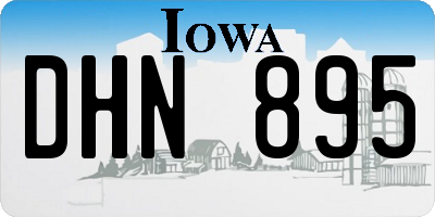 IA license plate DHN895