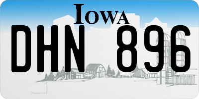 IA license plate DHN896