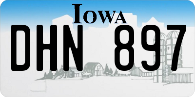 IA license plate DHN897