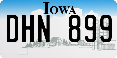 IA license plate DHN899