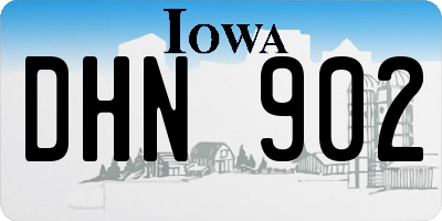 IA license plate DHN902