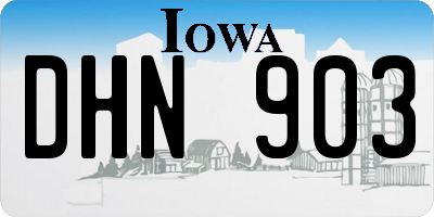 IA license plate DHN903