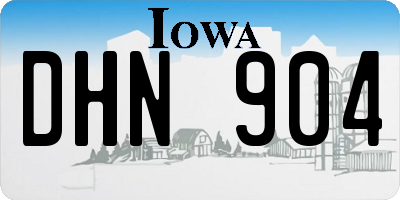 IA license plate DHN904