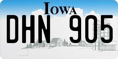 IA license plate DHN905