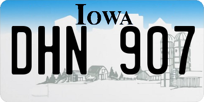 IA license plate DHN907