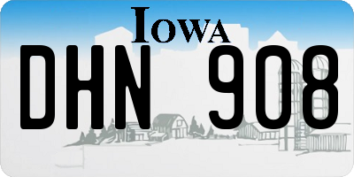 IA license plate DHN908