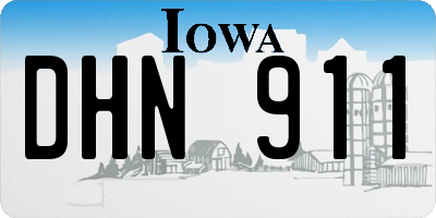 IA license plate DHN911