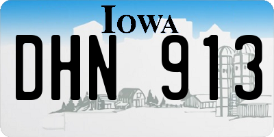 IA license plate DHN913