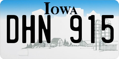 IA license plate DHN915