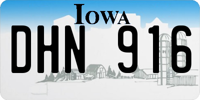 IA license plate DHN916