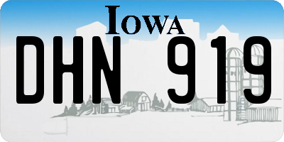 IA license plate DHN919