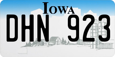 IA license plate DHN923