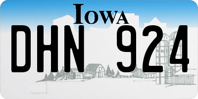 IA license plate DHN924