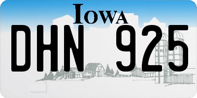 IA license plate DHN925