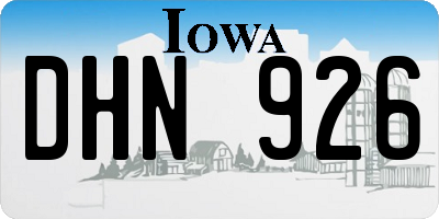 IA license plate DHN926