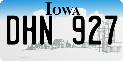 IA license plate DHN927